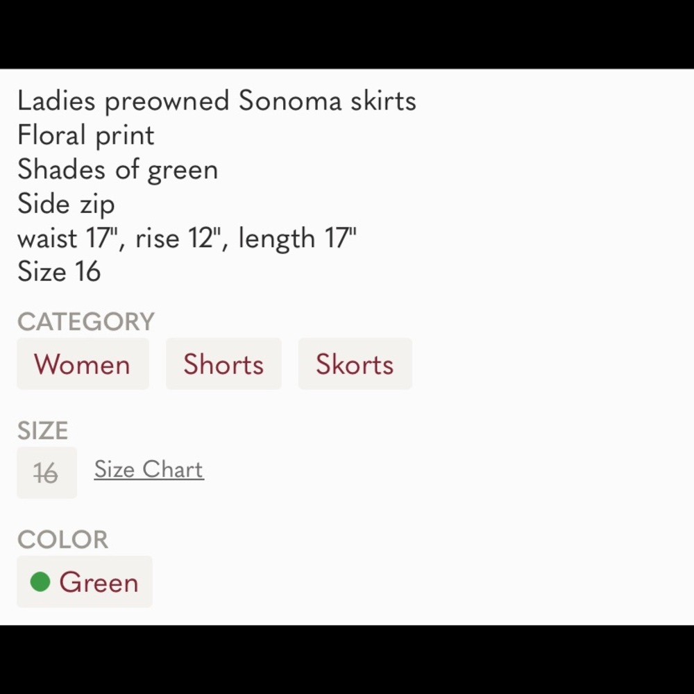 COPY - Sonoma floral skort - Picture 5 of 5